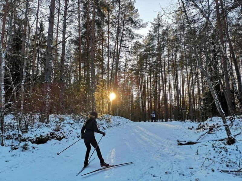 From Riga: Cross-country skiing and beating heart memorial - From Riga to Ogre in About 45 Minutes