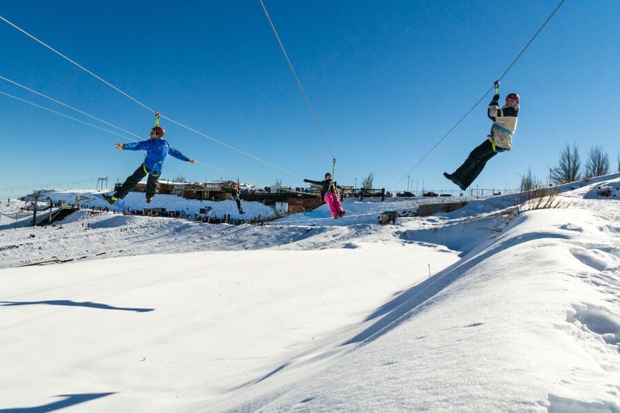 From Santiago: Farellones Park Resort Entry & Ski Classes - Colorado village and the mountain views