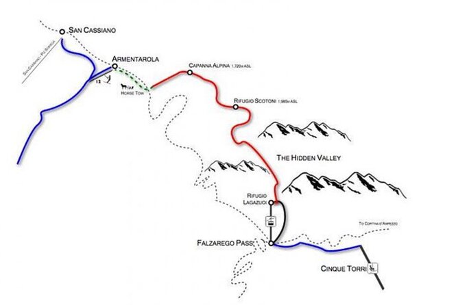 Hidden Valley Ski Tour - The Falzarego Pass and Lagazuoi mountain route