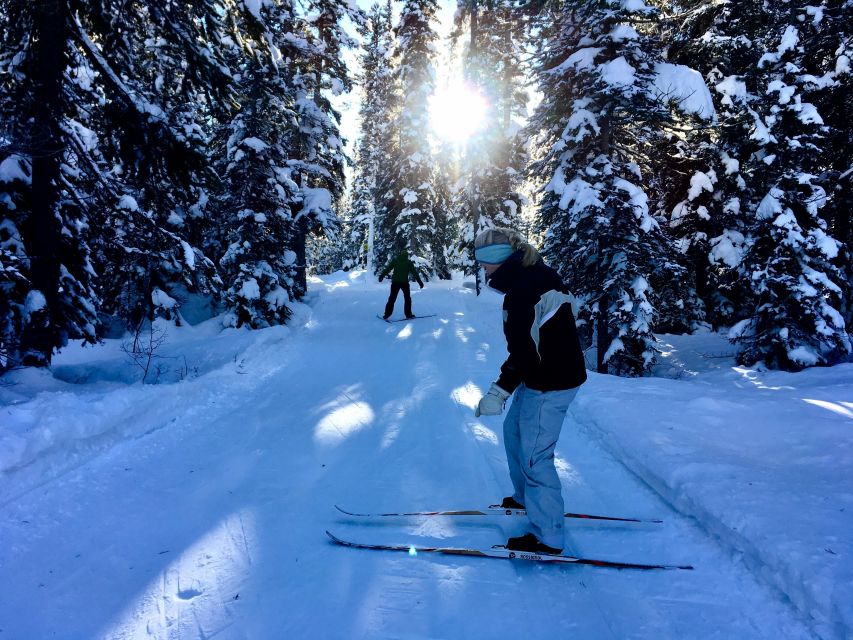 Lake Louise: Cross Country Skiing Lesson with Tour - The first lesson: falling, rising, gliding, and stopping