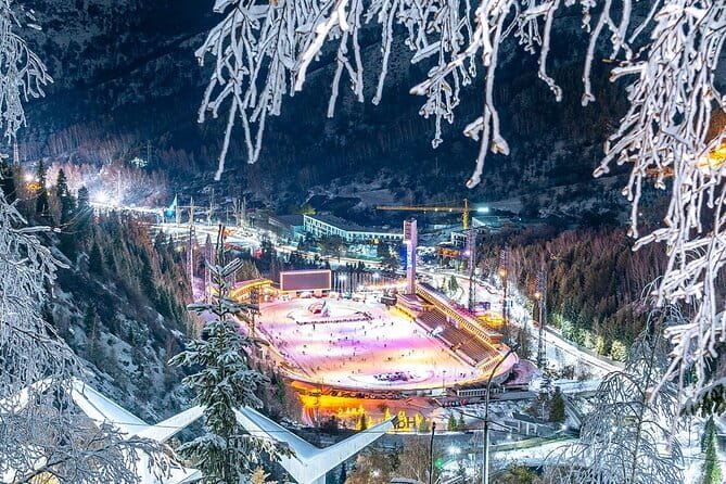 Private high mountain ice rink Medeo and ski resort Shymbulak tour - Starting at Medeo, the 1,691-meter ice rink