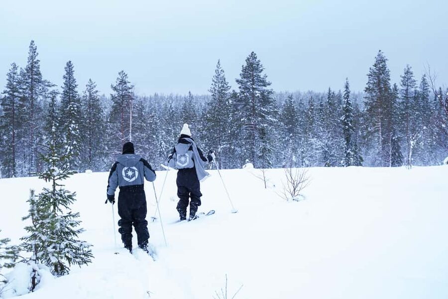 Rovaniemi: Backcountry Skiing Adventure - The teepee campfire and sausage stop
