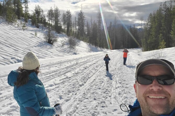 Snowshoe OR Cross Country Ski Tours in Glacier National Park - Lake McDonald Lodge and the shoreline