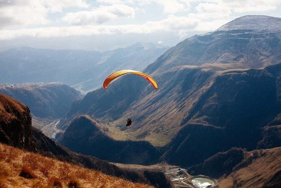 Trip from Tbilisi to Gudauri Day tour Ski resort & more ... - Zhinvali Reservoir and the first mountain views